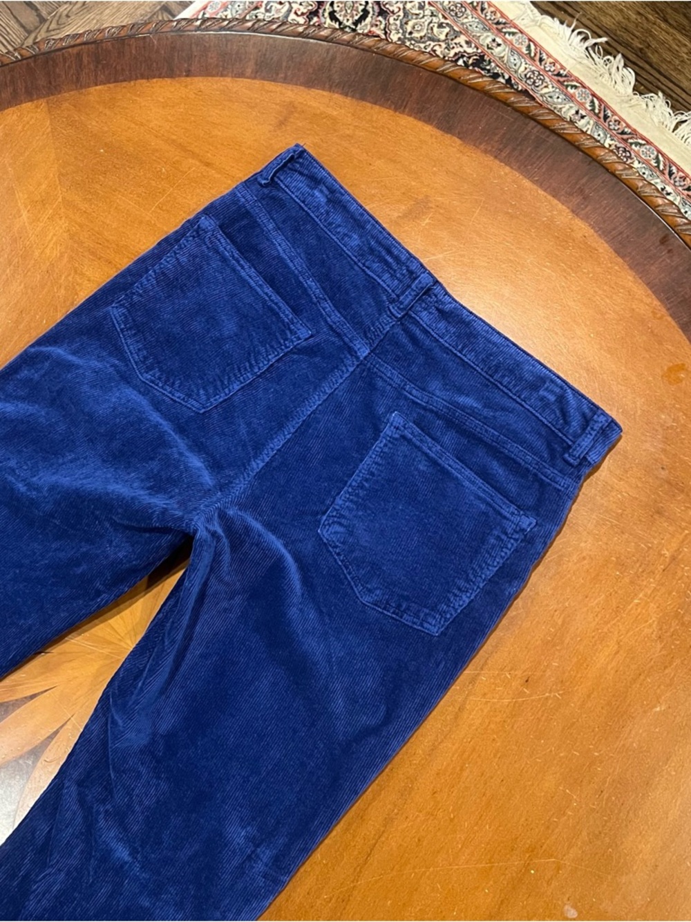 Anthropologie x Pilcro The Yaya Mid-Rise Corduroy Crop Flare Jeans Blue 31 - Picture 9 of 16